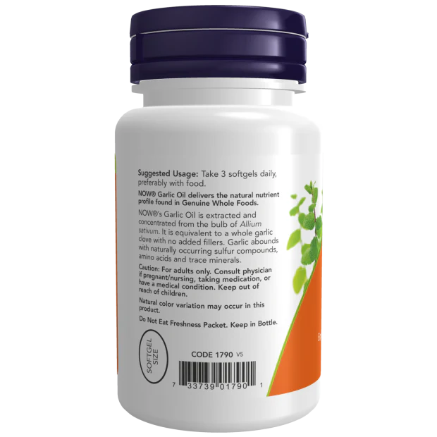 Garlic Oil 1500 mg Softgels - Huile d'ail - Image 3